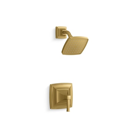 Kohler Riff Rite-Temp Shower Trim 2.5 GPM Vibrant Brushed Moderne Brass TS27404-4-2MB